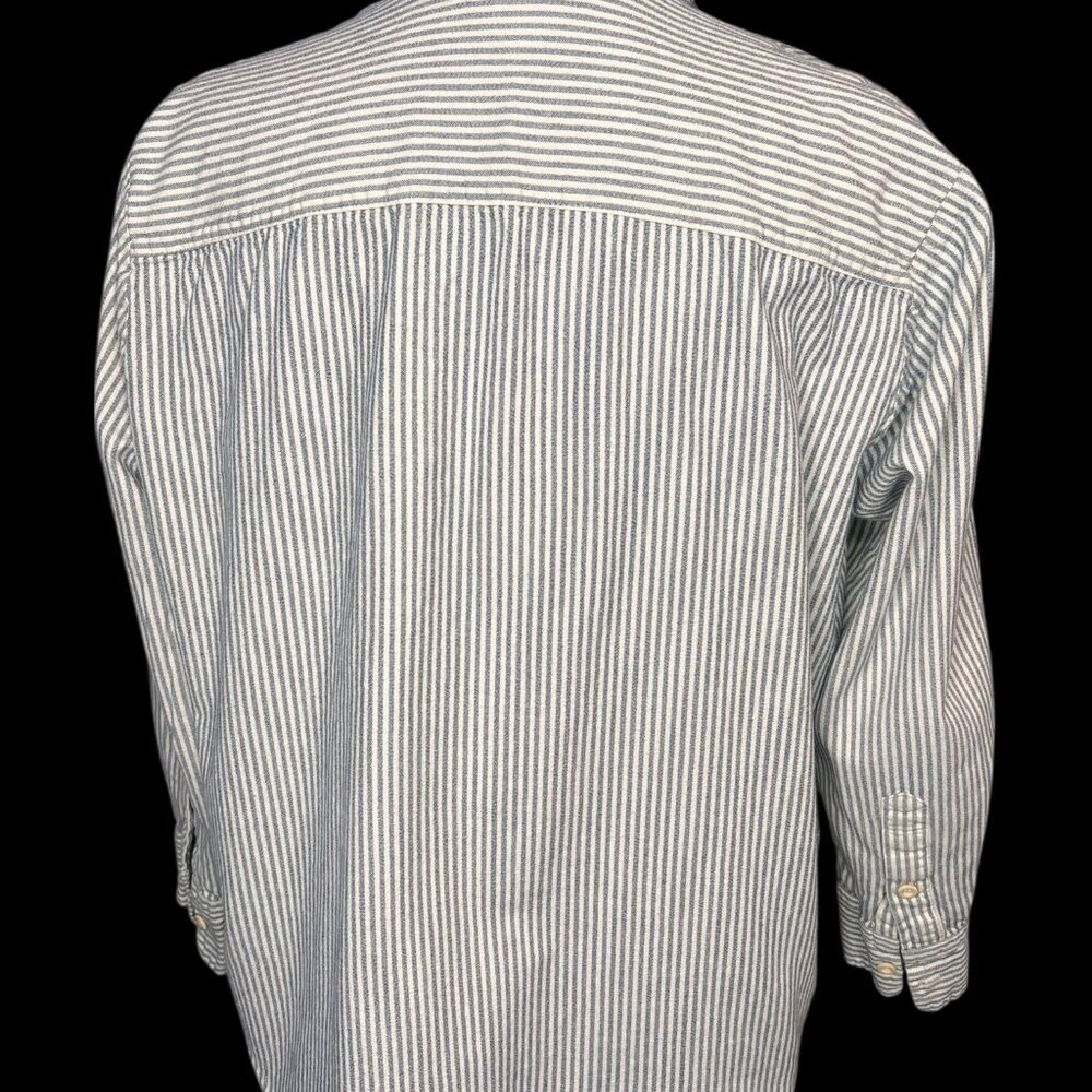 Madewell Button-Up Shirt Women M Blue & White Striped Slim Classic Fit Normcore - Picture 3 of 8